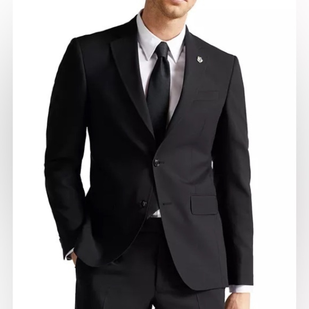 Ted Baker London Black Jarrow Slim Suit Jacket Size 44L NWOT‎